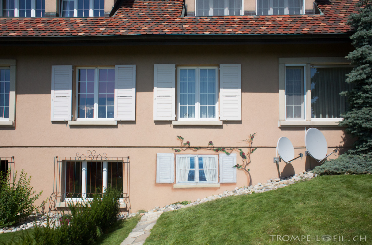 Fausse Fenêtre avec Rosier – Lausanne